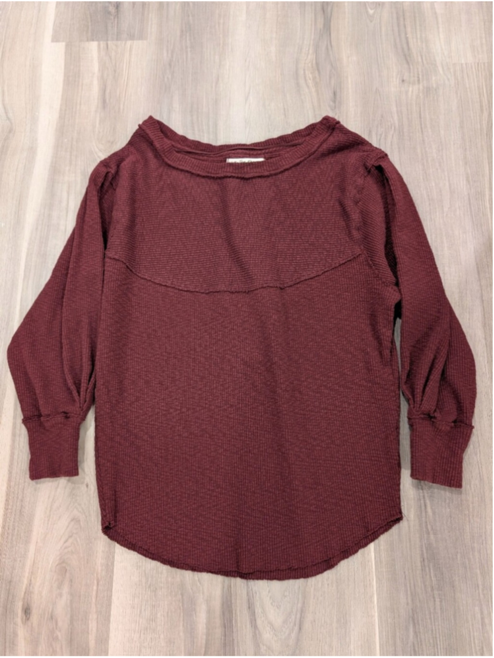 Free People | We The Free OG Long Sleeve Tee In Cherry Cola - Picture 6 of 13